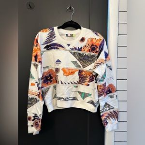 MSGM - Floral Sweatshirt with cutout detail - size S